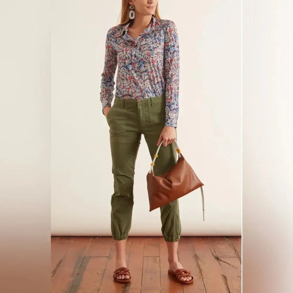 NILI LOTAN Cropped Military Pant in Camo size 4 - Picture 16 of 17